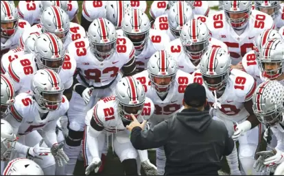  ?? Joshua A. Bickel/ Columbus Dispatch ?? The Ohio State Buckeyes are in the Big Ten championsh­ip game for the fourth straight season.