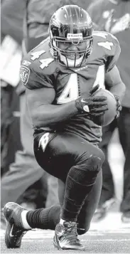  ?? GENE SWEENEY JR./BALTIMORE SUN PHOTO ?? “People said I was just a run blocker,” Vonta Leach said. “So I think I’m more athletic than people give me credit for.”