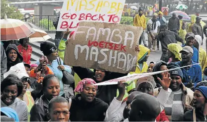  ?? /Sowetan ?? Party wars: Coalition politics has spawned power struggles and protests.