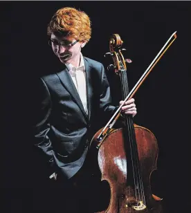  ?? PHOTO COURTESY OF CAMERON CROZMAN ?? Cameron Crozman will be the guest soloist in Elgar’s “Cello Concerto.”