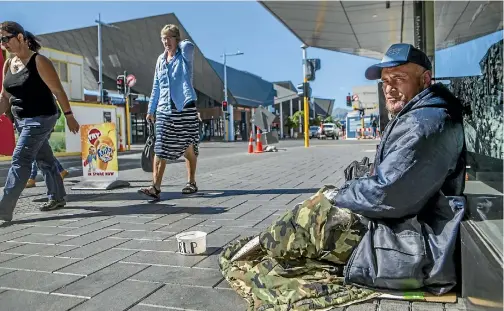  ?? PHOTO: JOHN KIRK-ANDERSON/STUFF ?? Tom Moke says he has been sleeping rough in Christchur­ch over the past six years.