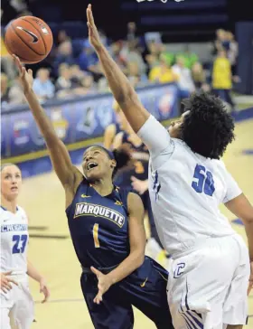  ?? ASSOCIATED PRESS ?? Marquette's Danielle King scored 18 points in Marquette’s victory on Monday afternoon.