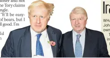  ??  ?? CLUELESS Boris and his dad last month
