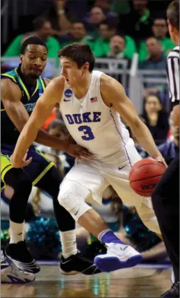  ?? File photo ?? Duke senior guard Grayson Allen (3) is one of the Blue Devils who played in the Blue Devils’ victory over Rhode Island last season at Mohegan Sun.