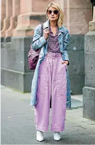  ?? GETTY IMAGES ?? Gitta Banko mixes her own style with what’s on trend, in this mix-and-match outfit.