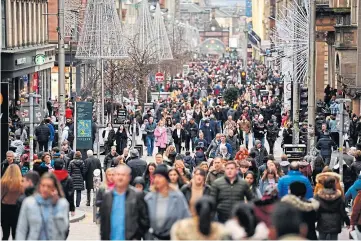  ??  ?? SALES: The festive period is a lucrative time for Scotland’s large retail businesses.