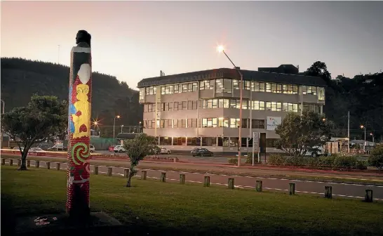  ??  ?? The hexagonal Petone building on Hutt Rd has recently undergone a comprehens­ive makeover – both inside and out.