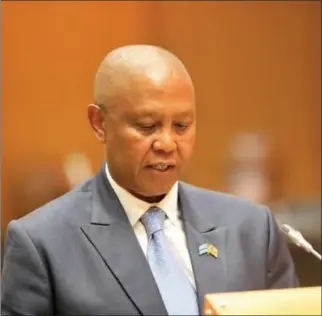  ??  ?? Safe and sound: Finance Minister, Thapelo Matsheka has no fears of default as government credit worthiness remains robust