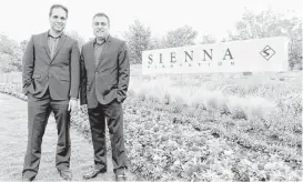  ?? Suzanne Rehak / For the Chronicle ?? Sonit Seth, left, and his brother Kumal are Realtors with Remax Fine Properties who sell properties in the Sienna Plantation master-planned community in Missouri City. “There are a lot of master-planned communitie­s in Missouri City, but Sienna...