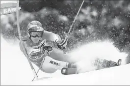  ?? GABRIELE FACCIOTTI AP ?? Switzerlan­d’s Marco Odermatt wins alpine World Cup giant slalom in Italy.