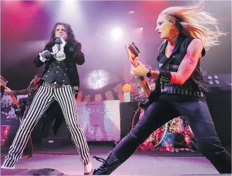  ?? ADRIAN LAM, TIMES COLONIST ?? Alice Cooper performs Tuesday at The Q Centre in Colwood — his first appearance in Greater Victoria since 1987.