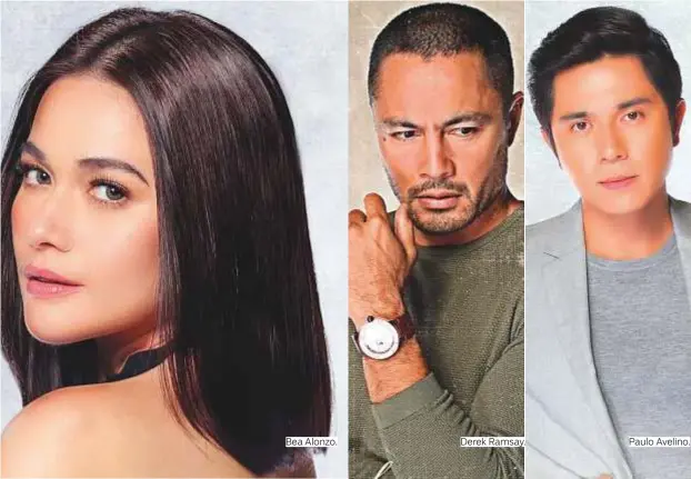  ?? Photos supplied ?? Bea Alonzo. Derek Ramsay. Paulo Avelino.