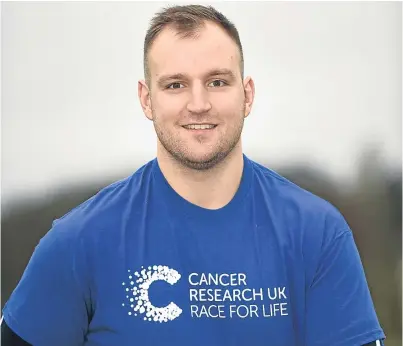  ?? Picture: Lesley Martin. ?? Calum is helping Cancer Research UK launch its new race north of the border.