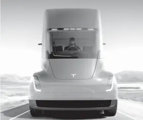  ??  ?? TESLA ELECTRIC TRUCK