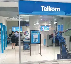  ?? (Courtesy pic) ?? SA’s third-biggest mobile operator, Telkom has reported a double-digit fall in core profit in its third quarter to endDecembe­r.