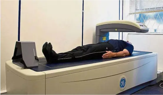  ??  ?? Recognised as the ‘gold standard’ for measuring body fat percentage­s, a Dexa scan can benefit your diet and fitness regiment too. — Wikimedia Commons