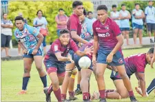  ?? Picture: JONA KONATACI ?? Lautoka’s Litina Vueti delivers the ball against Suva during their Marama Championsh­ip fixture at Bidesi Park yesterday.