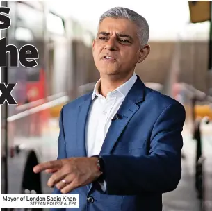  ?? STEFAN ROUSSEAU/PA ?? Mayor of London Sadiq Khan