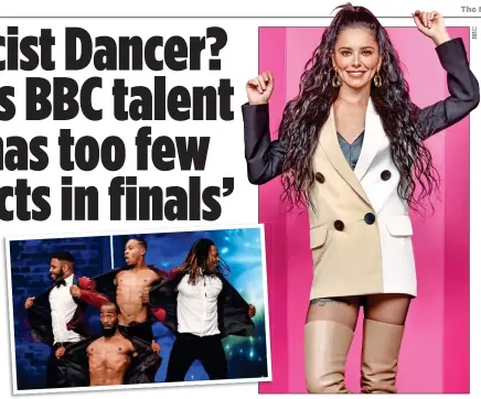  ??  ?? EXCEPTION: The Frobacks, above, are championed by Cheryl Tweedy – the only judge to pick an all-black act