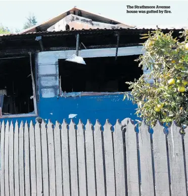  ?? ?? The Strathmore Avenue house was gutted by fire.