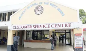  ??  ?? A section of the University Hospital of the West Indies is seen in this August 16, 2017 file photo. The hospital is Guardian Life’s largest biller. The insurance company has seen a spike in payouts to hospitals in the past two years and is projecting that will rise with the doubling of public hospital fees for insured persons that took effect August 1, 2018.