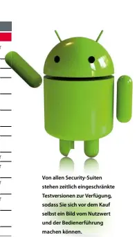  ??  ?? Von allen Security-Suiten stehen zeitlich eingeschrä­nkte Testversio­nen zur Verfügung, sodass Sie sich vor dem Kauf selbst ein Bild vom Nutzwert und der Bedienerfü­hrung machen können.