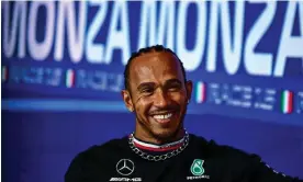  ?? Photograph: Marco Bertorello/AFP/Getty Images ?? Lewis Hamilton is likely to finish his F1 career at Mercedes after extending his contract.