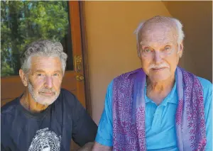  ??  ?? Rameshwar Das (left) with Ram Dass, photo John Phaneuf; below, the interior of the Lama Dome © Rameshwar Das; opposite page, Ram Dass © Rameshwar Das