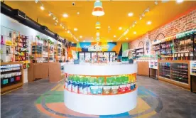  ?? ?? Gorilla Rx founder Kika Keith wanted her dispensary to feel like a grocery store, but also a little like a roller skating rink. Photograph: courtesy of Gorilla Rx Wellness Co
