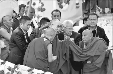  ??  ?? Tibetan spiritual leader Dalai Lama arrives at the Tawang Monastery, in Tawang, in the northeaste­rn state of Arunachal Pradesh, India. — Reuters photo