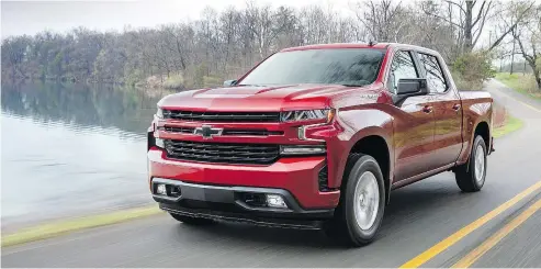  ?? — CHEVROLET ?? The 2019 Chevrolet Silverado half-ton will have a turbocharg­ed four-cylinder engine, as well as an all-new fuel management system on its V8 engines.