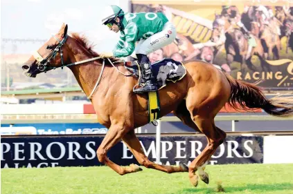  ?? Picture: JC Photograph­ics. ?? SWEET TREAT. Ronnie’s Candy has a 107 merit rating and could lead punters to the payout queue in Race 7 at the Vaal Straight course tomorrow.