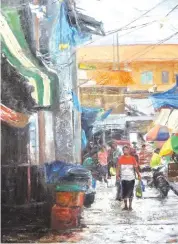  ??  ?? "Toledo Market Scene," Francisca Ricablanca, oil on canvas