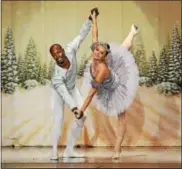  ?? CHRIS BARBER — DIGITAL FIRST MEDIA ?? The Snow King and Snow Queen, Caleaf Henson and Senna Orzechowsk­i, complete their duo in “The Nutcracker.”