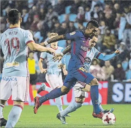  ?? FOTO: PERE PUNTÍ ?? Paulinho, que ya jugó en la Copa en Balaídos volverá a ser titular esta noche