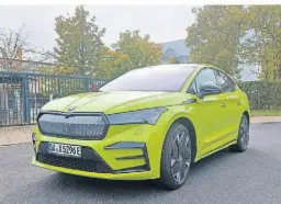  ?? FOTO: CHRISTIAN WERTH ?? Das sportliche Coupé Enyaq RS ist der erste rein elektrisch angetriebe­ne Skoda aus der RS-Familie.