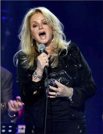  ?? GARETH CATTERMOLE — GETTY IMAGES ?? Bonnie Tyler performs on stage during Music For The Marsden 2020at The O2arena on March 3, 2020, in London.