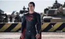  ?? Steel. Photograph: Clay Enos/AP ?? Henry Cavill as Superman in Man of