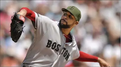  ?? File photo ?? For the first time in 18 years, a Red Sox reliever tossed at least four scoreless innings of relief. Sunday, with the Red Sox on the precipice of the season ending, David Price (pictured) threw four scoreless innings to help Boston earn a 10-3 ALDS...