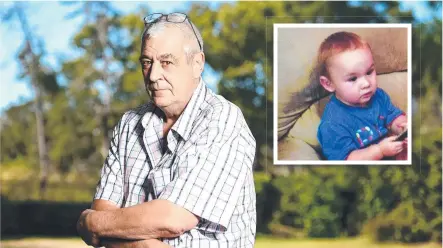  ??  ?? SEEKING JUSTICE: John Sandeman, whose 17- month- old grandson Mason Parker ( inset) was murdered in 2011.