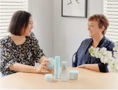  ??  ?? Karen Yang’s (left) and Jo Gilberd’s skincare company Syrene, which they founded in 2016, was named “one to watch” among the rising stars of business in Deloitte’s Fast 50 list last year.
