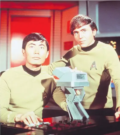  ?? GETTY IMAGES ?? George Takei, left, and Walter Koenig are part of a Star Trek legacy that has always dared to be all-inclusive.