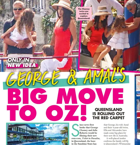  ?? ?? The Clooney twins are excited to explore Queensland!
