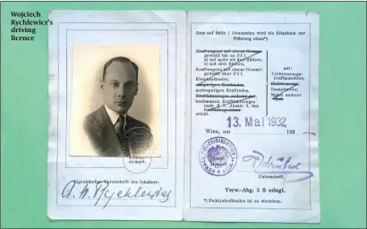  ??  ?? Wojciech Rychlewicz’s driving licence