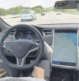  ??  ?? Autopilot has been engaged in at least three Tesla vehicles involved in fatal US crashes since 2016.