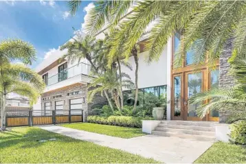  ?? COMPASS FLORIDA ?? Maurkice Pouncey, of the Pittsburgh Steelers, bought this 7,000-square-foot home in Las Olas Isles for $5.4 million.