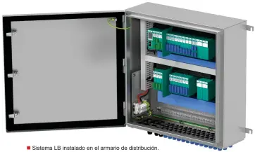  ??  ?? Sistema LB instalado en el armario de distribuci­ón.