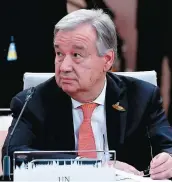  ?? PHOTO AFP ?? Le secrétaire général des Nations unies, Antonio Guterres au sommet du G20.