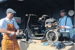  ?? ?? Restoring vehicles while wearing crisp white shirts? You, gentlemen, are clearly mad…