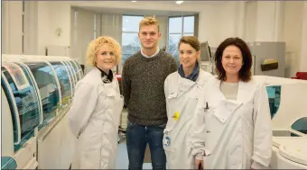  ??  ?? Lab staff at the official opening of the new Integrated Blood Sciences Department at the Laboratory in Sligo University Hospital. Photo: James Connolly